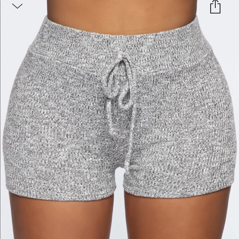 Grey knit stretchy shorts